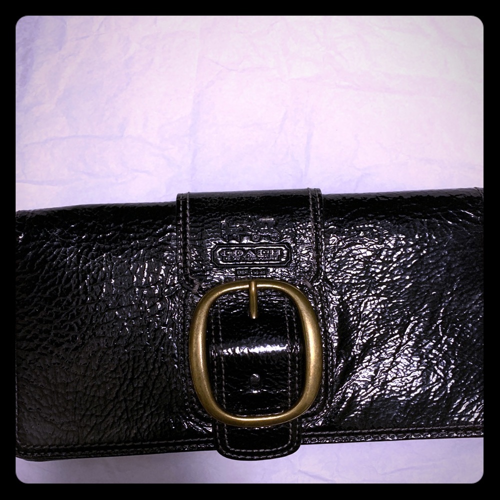 Coach Black Leather Clutch